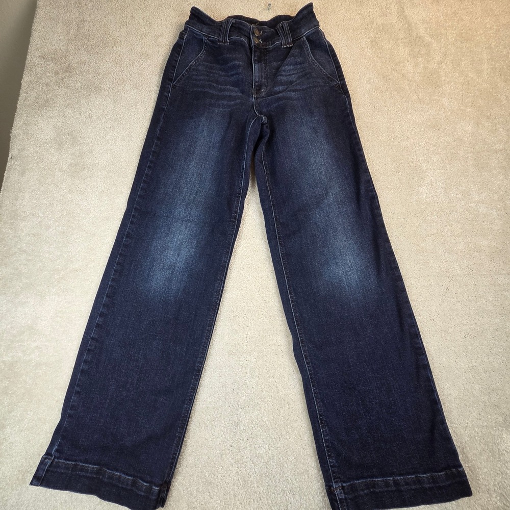 Judy Blue Dark Wash High Rise Wide Leg Jeans Women's Size 3/26 Dark Wash